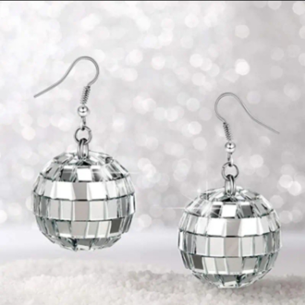 Sale DISCO BALL FUN EARRINGS. BLINGY RETRO